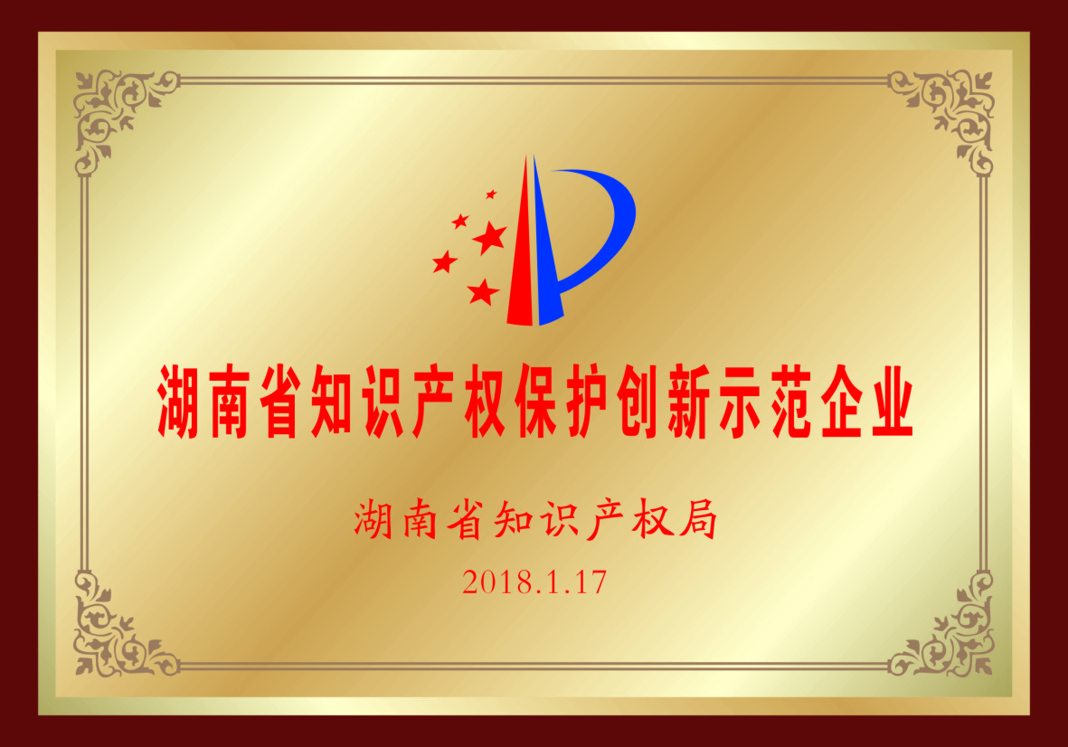 湖南知識產(chǎn)權(quán)保護(hù)創(chuàng)新示范企業(yè)